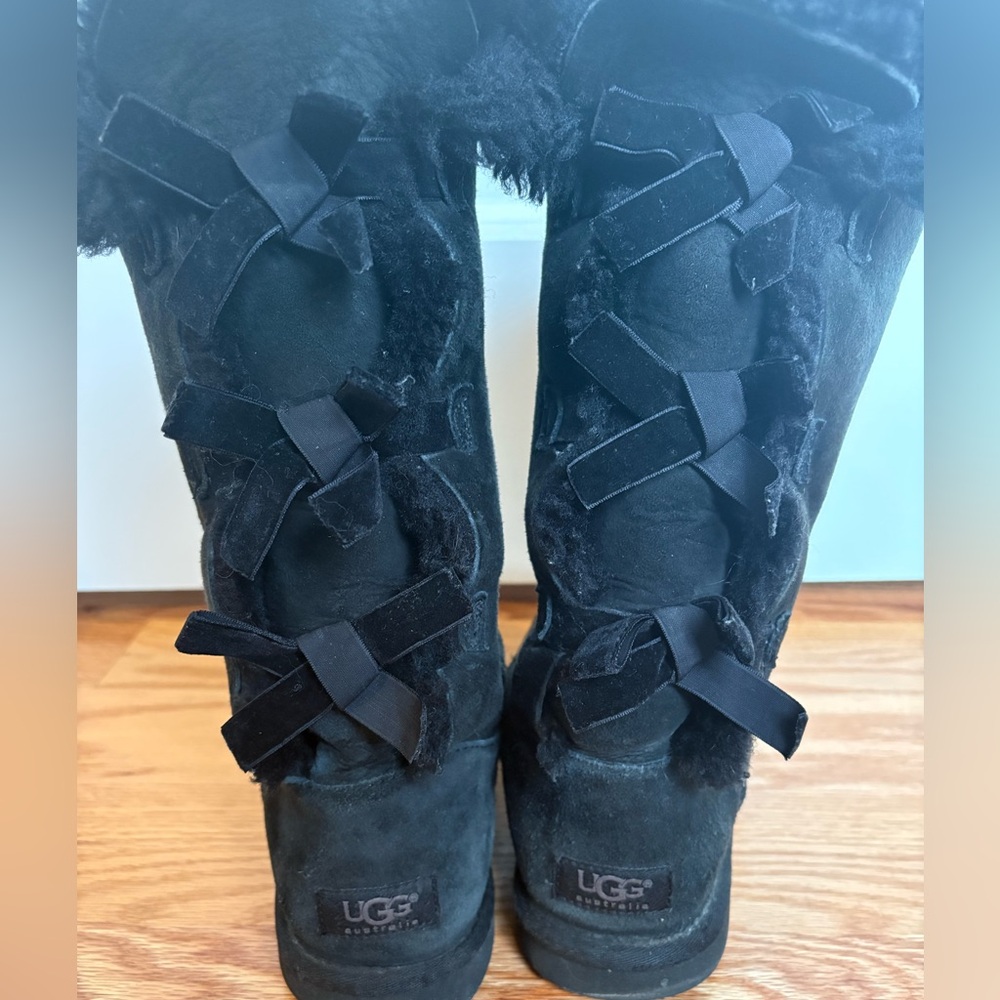 UGG Women’s Black Bailey Bow Boots